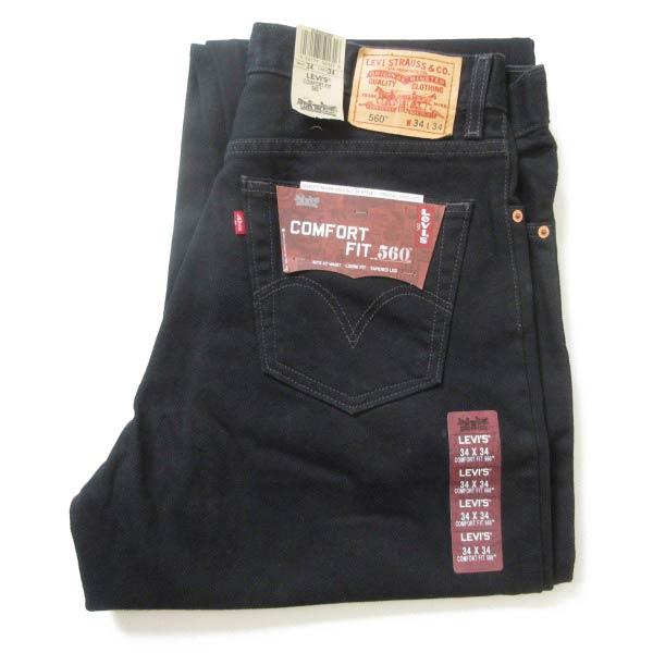 levi's リーバイス 560 ブラックデニム usa製 後染め Levi's（リーバイス） 新品 00s 560 後染め ブラック ジーンズ W34 L34