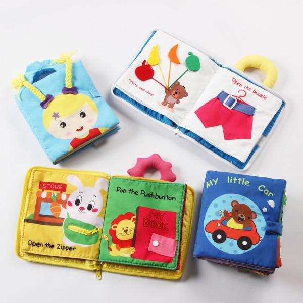 商品名:布絵本 知育絵本 しかけ 絵本 ベビーカー おもちゃ 知育 玩具 布製 1歳 赤ちゃん ベビー かわいい 時計 どうぶつ くるま カラフル 出産祝い ぬのえほん                            商品説明:ふわふ...