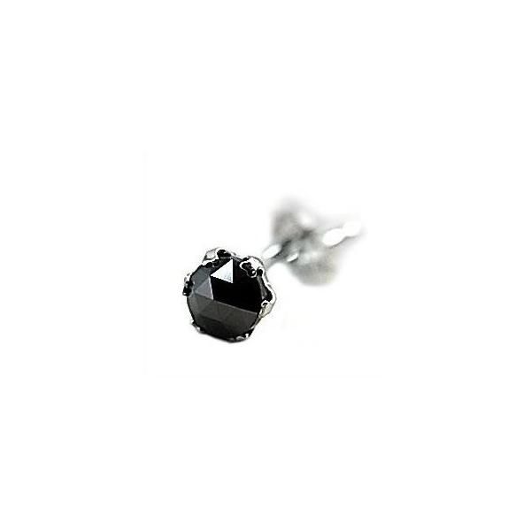 ライオンハート メンズアクセサリー メンズピアス片側 0.1ctブラックダイヤモンド プラチナ Sサイズ 04E12PS/S 国内正規品