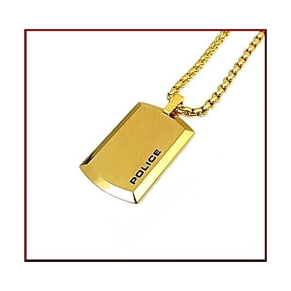 POLICE / accessory ポリスアクセ PURITY ミニプレートタグトップ ステンレス ネックレス ゴールド 送料無料 25988PSG02 国内正規品