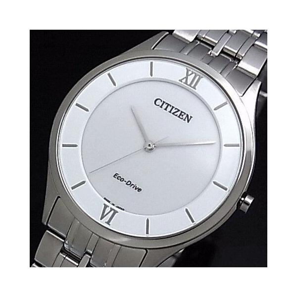 CITIZEN エコドライブ シチズン メンズ腕時計 ソーラー ホワイト文字盤 