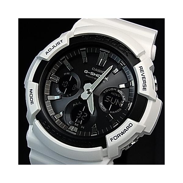 CASIO G-SHOCK カシオ Gショック ソーラー電波腕時計 アナデジモデル ホワイト/ブラック 国内正規品 GAW-100B-7AJF