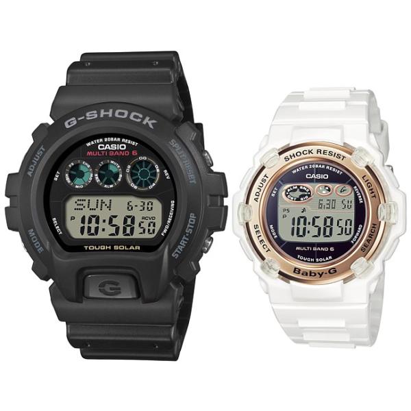 CASIO G-SHOCK Baby-G カシオ Gショック /ベビーG ペアウォッチ ソーラー電波腕時計 ブラック/ホワイト 国内正規品 GW-6900U-1JF/BGR-3003U-7AJF