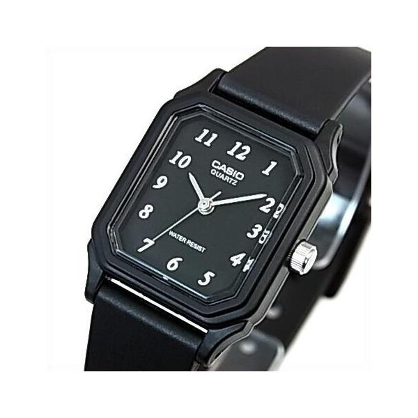 CASIO Standard カシオ スタンダード アナログクォーツ レディース腕時計 ラバーベルト ブラック文字盤 海外モデル LQ-142-1B