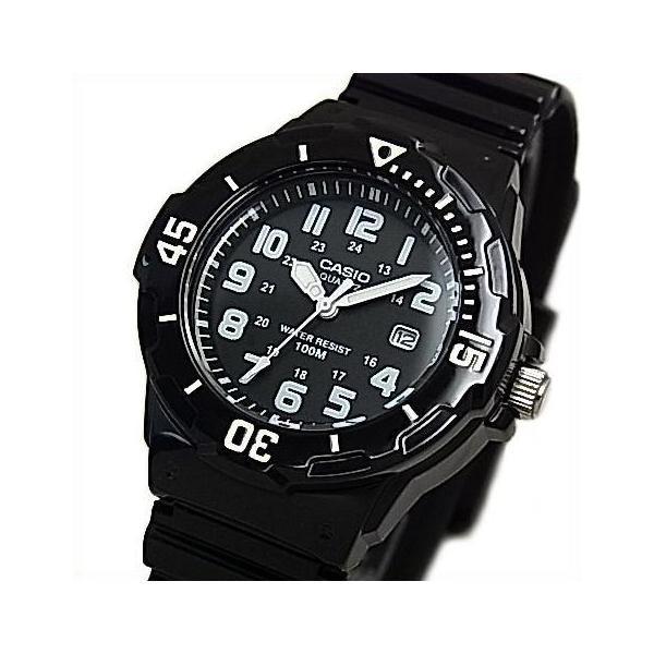 CASIO Standard カシオ スタンダード アナログクォーツ レディース腕時計 ラバーベルト ブラック文字盤 海外モデル LRW-200H-1B