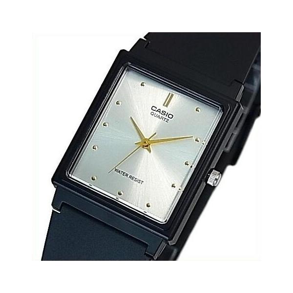 CASIO Standard カシオ スタンダード アナログクォーツ メンズ腕時計 ラバーベルト シルバー/ゴールド文字盤 海外モデル MQ-38-7A