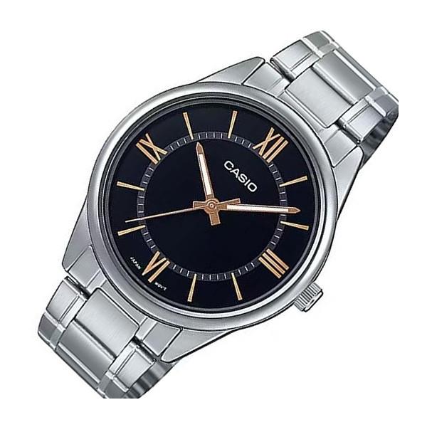 CASIO Standard カシオ スタンダード メンズ腕時計 アナログモデル メタルベルト ブラック文字盤 海外モデル MTP-V005D-1B5