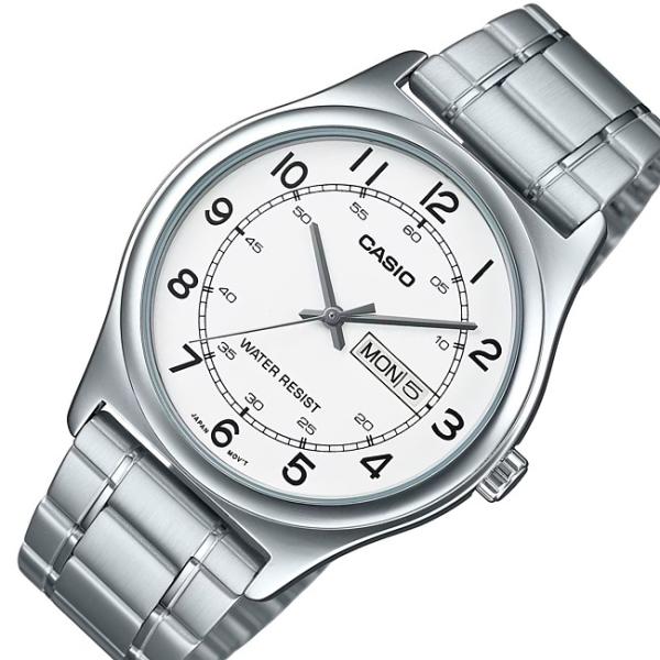 爆買 CASIO Standard カシオ スタンダード メンズ腕時計 アナログモデル ホワイト文字盤 メタルベルト 海外モデル MTP-V006D-7B2