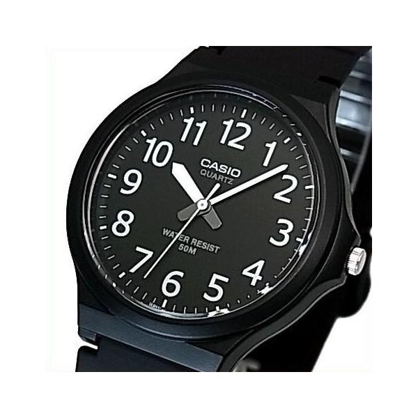 CASIO Standard カシオ スタンダード アナログクォーツ メンズ腕時計 ラバーベルト ブラック 海外モデル MW-240-1B