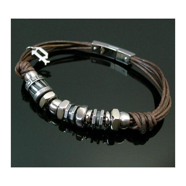 POLICE/accessory(ポリスアクセ)ELEMENT ブラウンレザーブレスレットS(送料無料)PJ22295BLC02 国内正規品