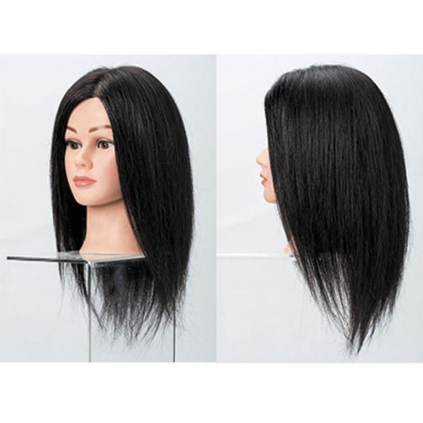 カットウィッグ 人毛100 黒髪 スピロ002 Spilo002 人間に近い毛流れ カット スタイリング練習におすすめ 美容師 美容院 マネキンヘッド Prettyfunnyballoons Com