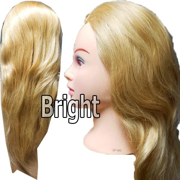 高級人毛100 金髪 アップウィッグ Up180g アップスタイル練習におすすめ カット カラー パーマ マネキン マネキンヘッド 美容師 ヘアアレンジ 1m ブライト スタイリング 店