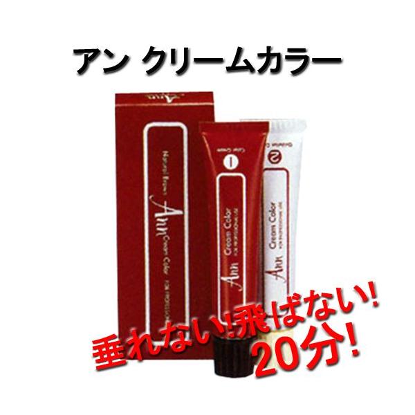美容室 ヘアサロン プロ用 白髪染め カラー剤 アン クリームカラー 1組入 放置タイム20分 粘りのある 業務用 生え際 リタッチにもおすすめ 理容室 理髪店 美容院