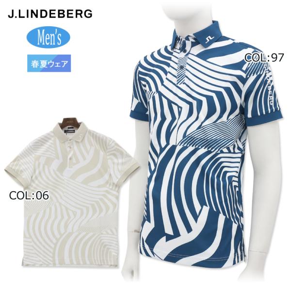 J.LINDEBERG　タグ付き　総柄ポロシャツ J.LINDEBERG（ジェイリンドバーグ） J.LINDEBERG 071-21641 メンズ