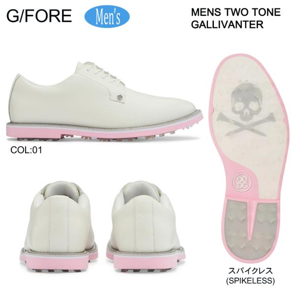 G/FORE GFORE ジーフォア 073424837 G4MS22EF01 メンズ ゴルフシューズ スパイクレス 牛革 紐靴 MENS TWO TONE GALLIVANTER SPIKELESS G/FORE GFORE ジーフォア 073424837 G4MS22EF01 メンズ ゴルフシューズ