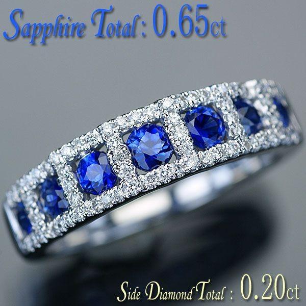 K18 サファイア ダイヤモンド リング 指輪 ダイヤ