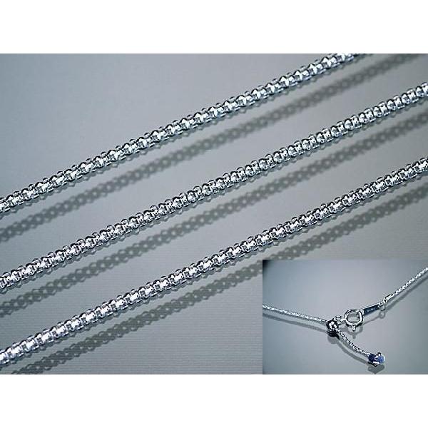 ネックレス K18WG 45cm アジャスター付き