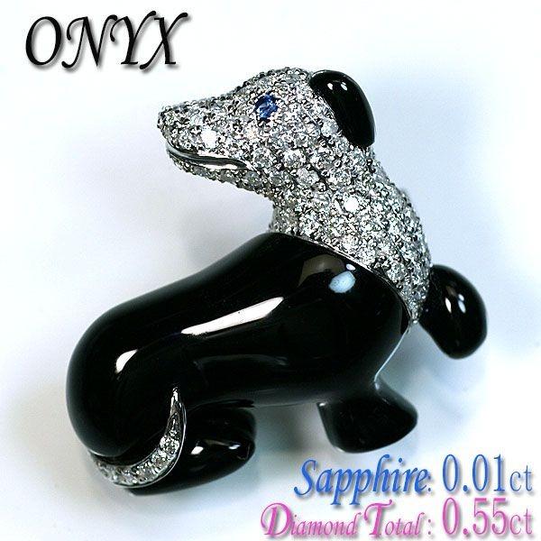 K18WGちわわブローチ