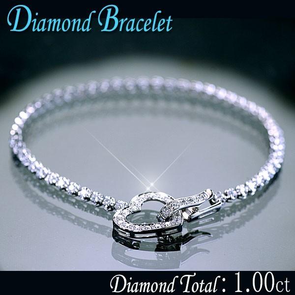 ブレスレット ファッションダイヤモンド ブレスレット K18ホワイトゴールド天然ダイヤモンド76石計1 00ctオープンハートブレスレット 送料無料 Bi 021 ブライト本店