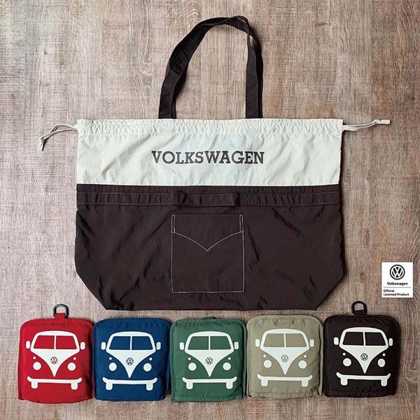 フォルクスワーゲン マチ付きトートバッグ 新色入荷KVW3953M フォルクスワーゲン ワーゲンバス volkswagen