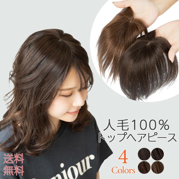 ヘアピース 人毛100% 人毛 100 ウィッグ トップカバー 部分ウィッグ 自然 トップヘアピース 人毛ウィッグ 医療用 かつら 医療用ウィッグ つけ毛