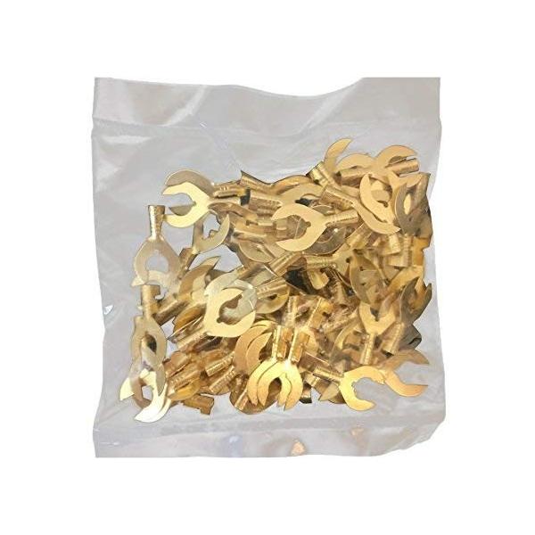 クワガタ端子　クワ型端子（薄型）１００個入り　送料無料　６Φ（６パイ）　0.5〜2.00sq　