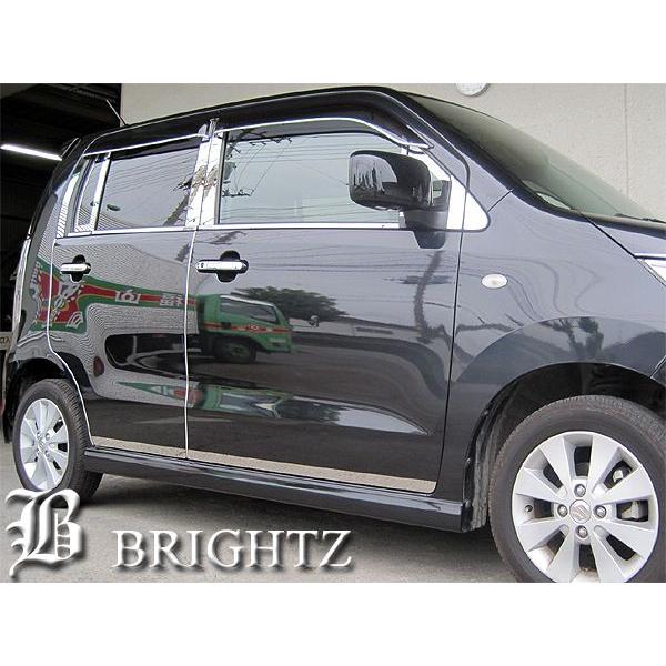ガラス　ラウンドワゴン ブライツ(車) BRIGHTZ ワゴンR MH23 超鏡面ステンレスメッキ