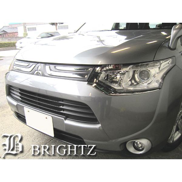 アウトランダーPHEV GG2W 前期 メッキ ヘッド ライト アイライン