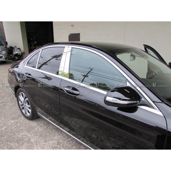 ベンツCクラス W205　日本製最高級超鏡面ステンレスピラーメッキピラー Cクラス W205 セダン C180 C200 超鏡面 ステンレス メッキ ピラー