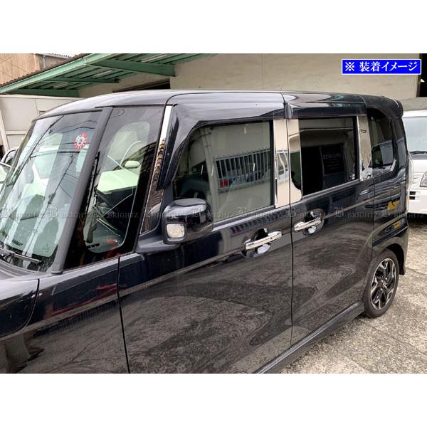 N-BOXカスタム JF3 JF4 超鏡面 テンレス メッキ ピラー パネル