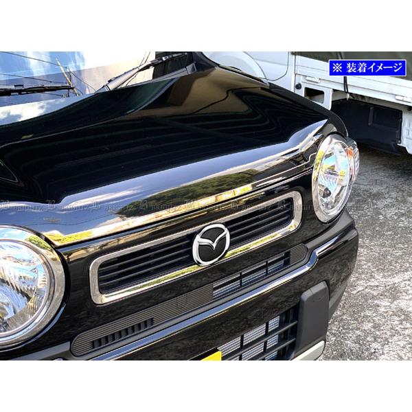 ハスラー ボンネット ハスラー MR92S MS52S 超鏡面 ステンレス メッキ ボンネット リップ