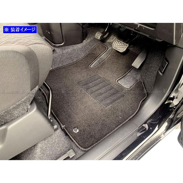 ソリオバンディット MA37S MA47S フロア マット 4PC 止め具付き カーペット カバー ステップ スカッフ FLOOR−MAT−056