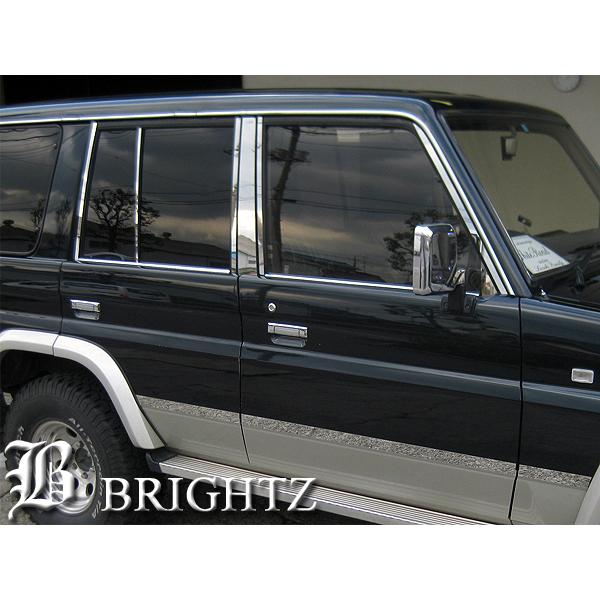 プラド 70 超鏡面 ステンレス メッキ ピラー パネル カバー バイザー