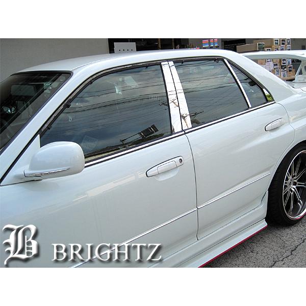 スカイライン R34 BNR34 HR34 4ドア 超鏡面 ステンレス メッキ ピラー