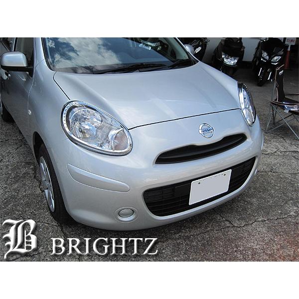 マーチ K13 NK13 前期 メッキ ヘッド ライト リング ランプ