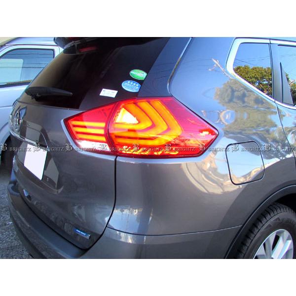 自動車 エクストレイルT32/NT32ファイバーLEDテールレッドタイプ