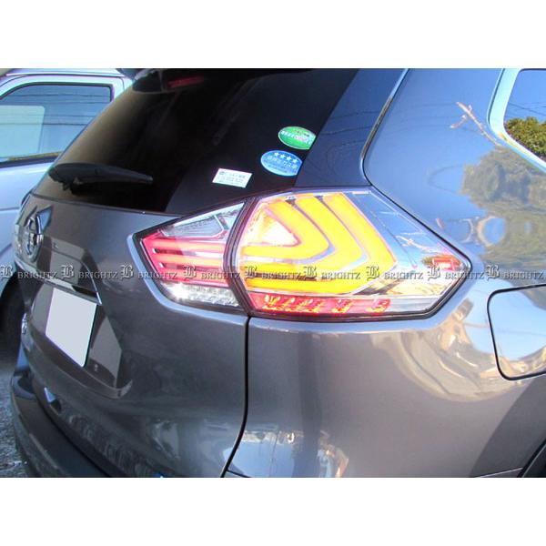 日産エクストレイル t32社外ファイバーテールランプ エクストレイル T32 HNT32 ファイバーLED テール ライト 本体 黒