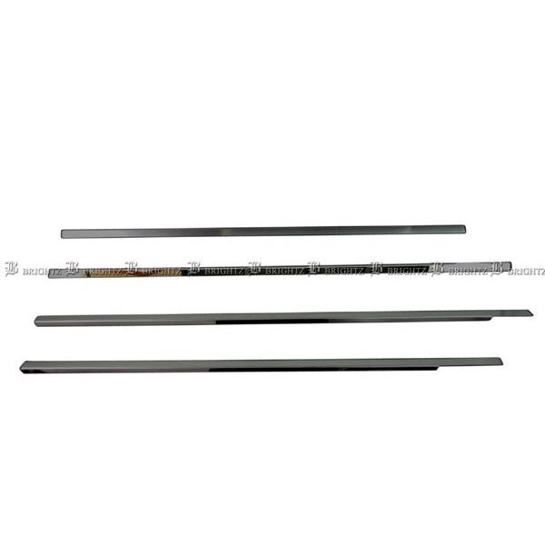 シフォン LA600F LA610F 超鏡面 ステンレス ブラック メッキ ウィンドウ モール 4PC ウェザーストリップ カバー WIN−BLA−062