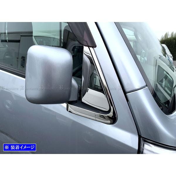 サンバートラック S500J S510J 前期 超鏡面 ステンレス メッキ ピラー 