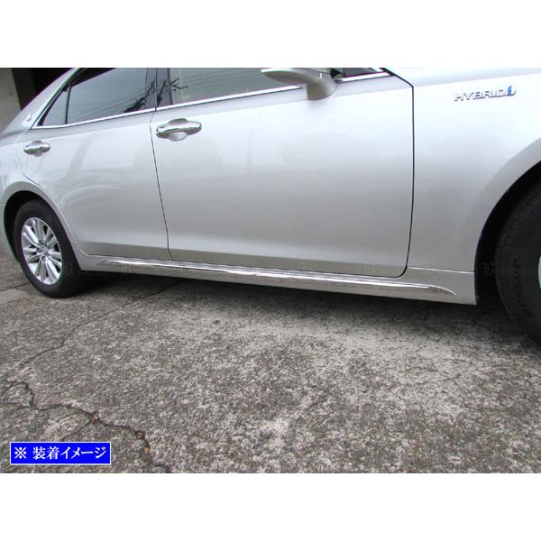 オーダーメイド 210系クラウン 左右 5% クラウンハイブリッド AWS210 前期 メッキ ロッカー モール