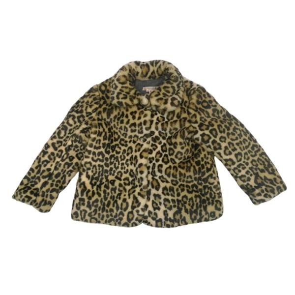 Bonpoint ボンポワン アニマル柄 レオパードコート ファーコート  