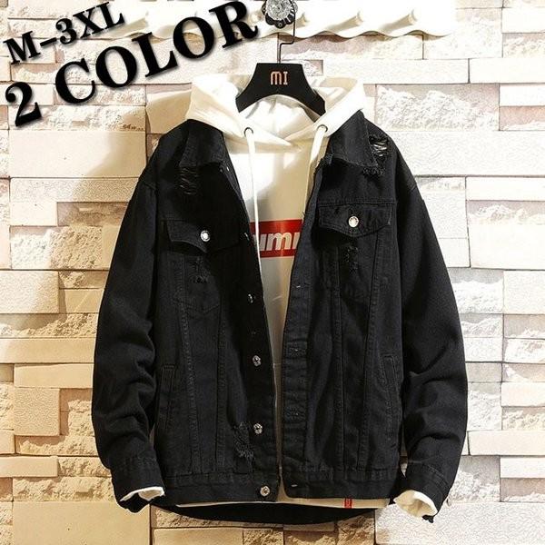 メンズ Gジャン デニム デニムジャケット 新作 メンズ ジージャン 青 黒 プリントジャケット カジュアル メンズファッション Nanyszn ムゲンカレイ 通販 Yahoo ショッピング