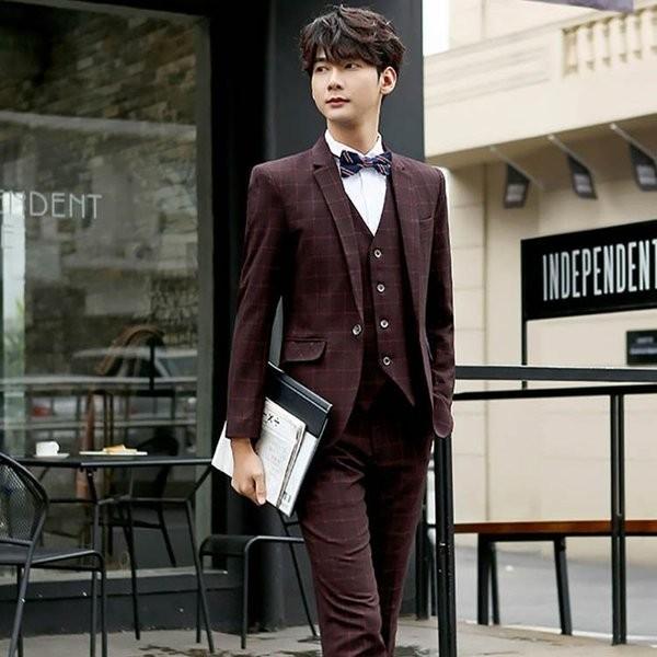 スリーピース スーツ メンズ ビジネススーツ セットアップ 結婚式 チェック スーツセットアップ 3ピーススーツ カジュアルスーツ 細身 ベスト 3点セット 通勤 Ufixnan ムゲンカレイ 通販 Yahoo ショッピング