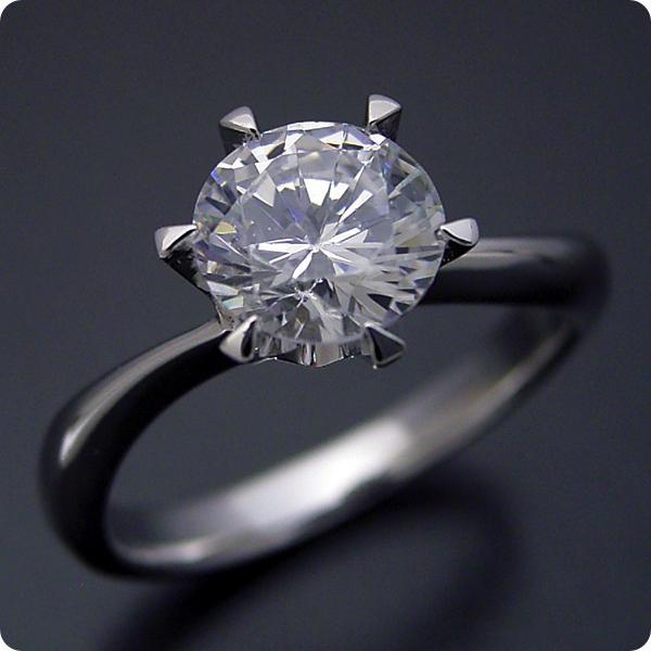 婚約指輪１カラット１ｃｔティファニーエンゲージリング一粒ダイヤモンドジュエリーブライダル１カラット版：アームデザインが新しいティファニーセッティン