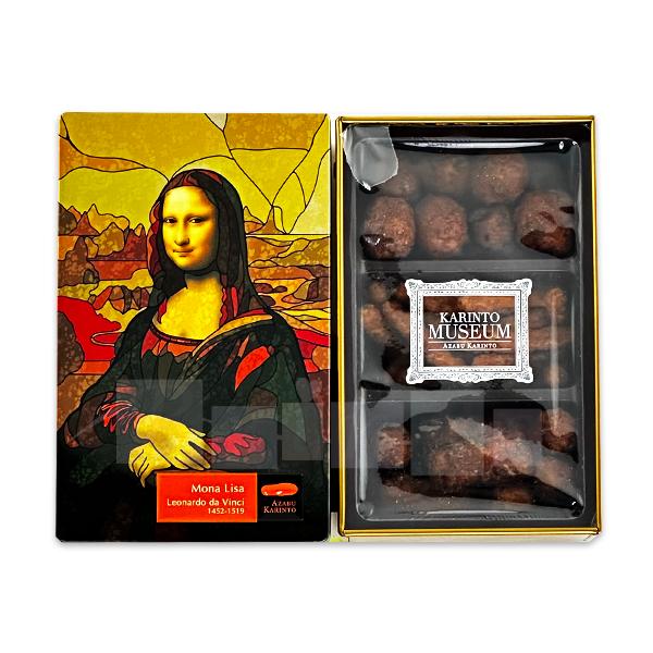 名画と共に時を楽しむ「KARINTO MUSEUM」シリーズ。おみやげ袋もお付けしておりますのでおもたせにもお使いいただけます。ポイント利用にもお使いください。