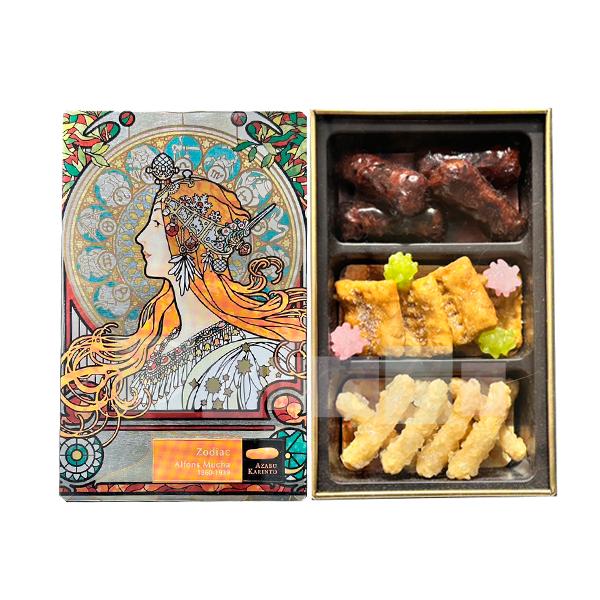 名画と共に時を楽しむ「KARINTO MUSEUM」シリーズ。おみやげ袋もお付けしておりますのでおもたせにもお使いいただけます。ポイント利用にもお使いください。