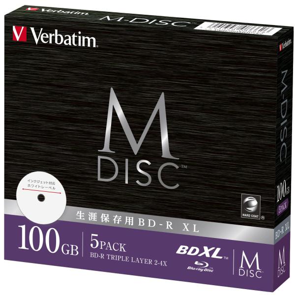 Verbatim DBR100YMDP5V2 BD-R XLデータ用M-DISC 100GB