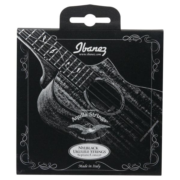 他サイト： Ibanez アイバニーズ Aquila社製 ソプラノ・コンサート用 ブラックナイロン弦 NBUKS4の商品画像