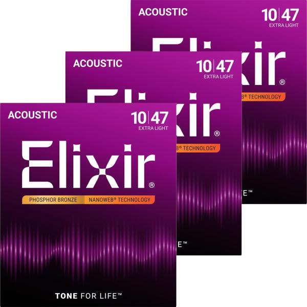 Elixir エリクサー アコースティックギター弦 NANOWEB フォスファー