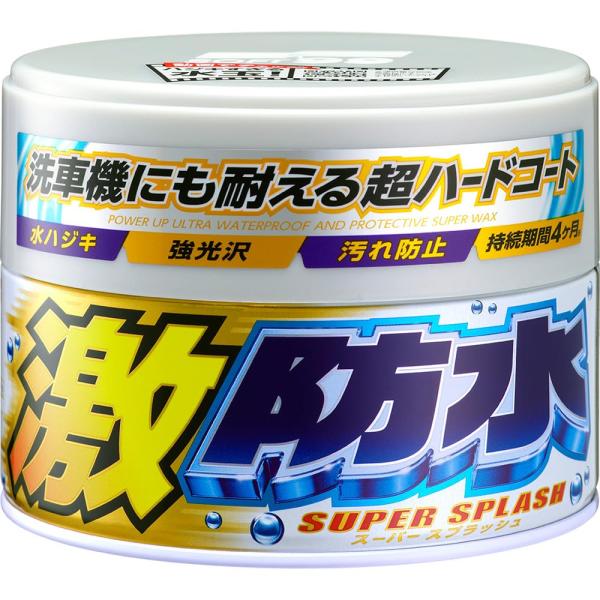他サイト： ソフト99(SOFT99) ワックス WAX 激防水WAX ホワイト 300g 自動車塗膜の保護・艶出し用 スポンジ 00341の商品画像